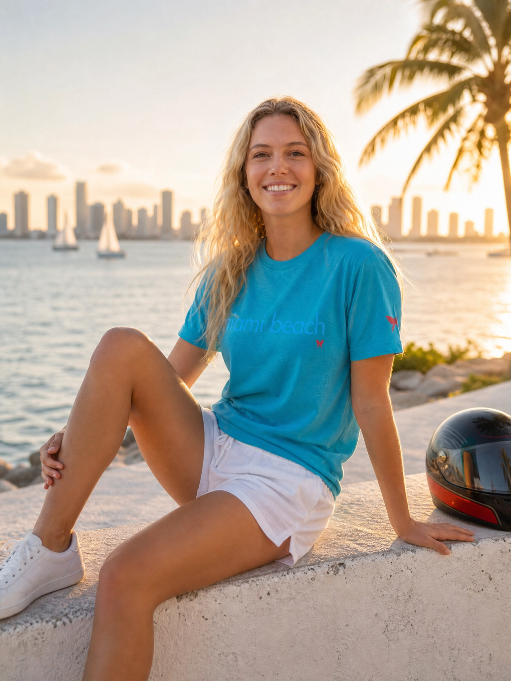 Miami Beach T-Shirt | Heather Aqua Edition — Bella+Canvas