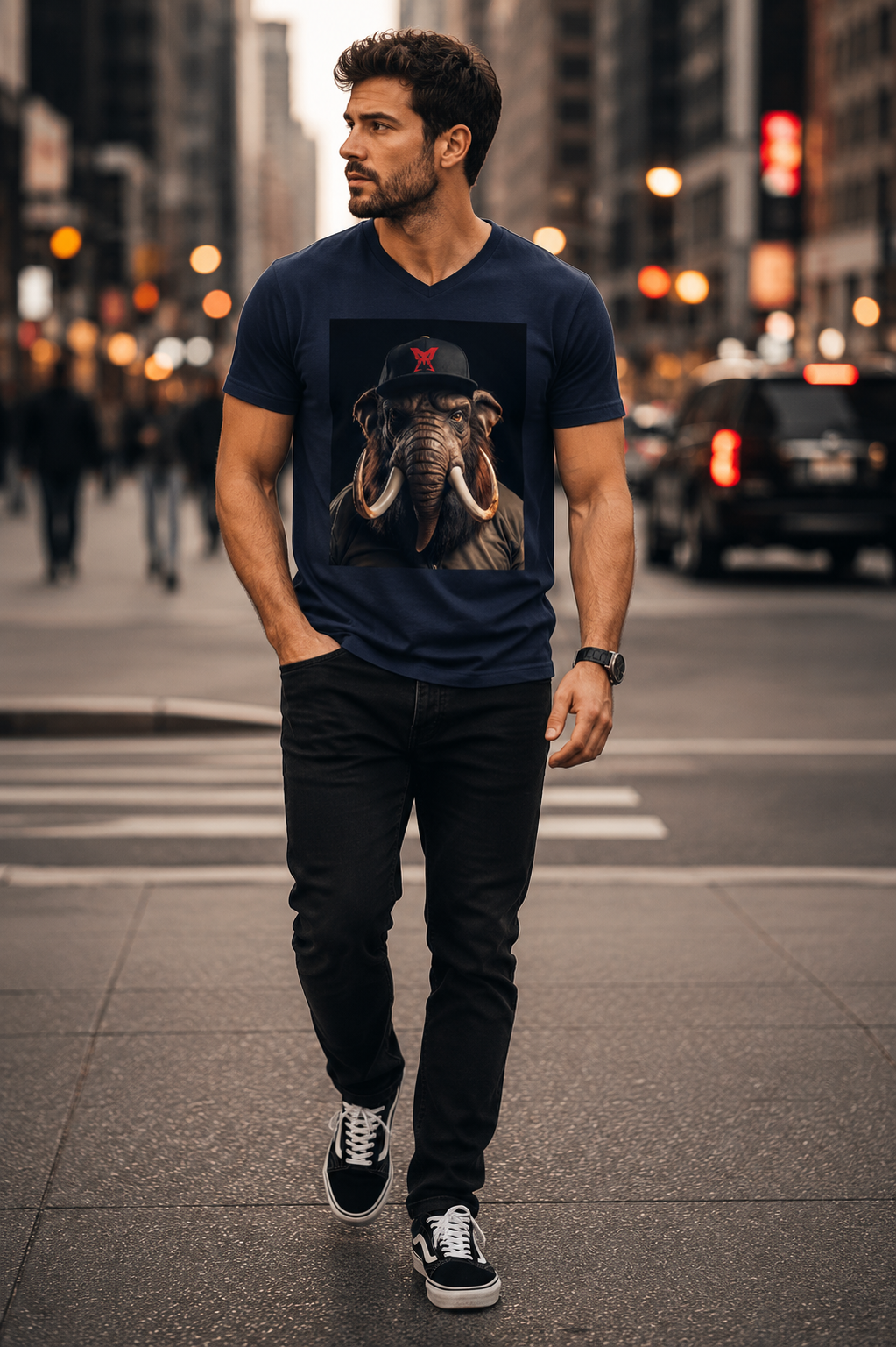 Mammoth Face V-Neck T-Shirt