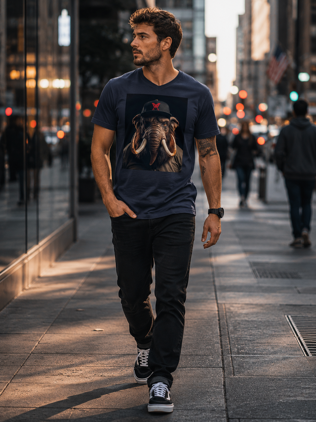 Mammoth Face V-Neck T-Shirt