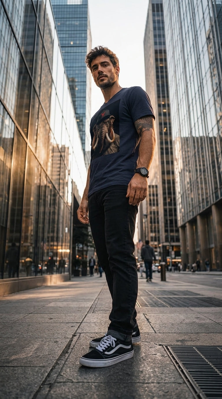 Mammoth Face V-Neck T-Shirt