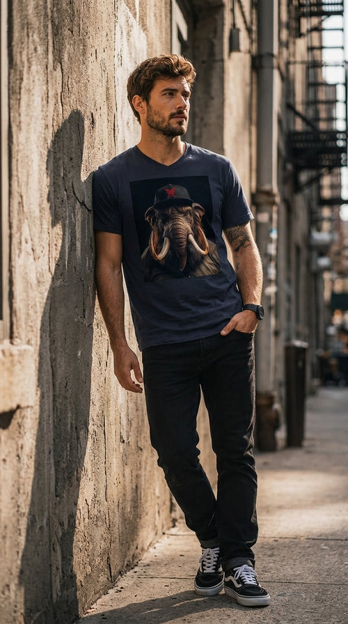 Mammoth Face V-Neck T-Shirt