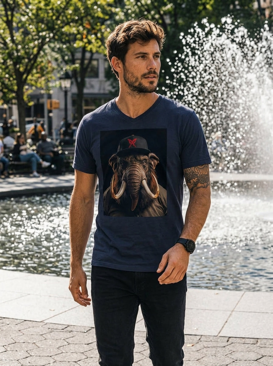 Mammoth Face V-Neck T-Shirt