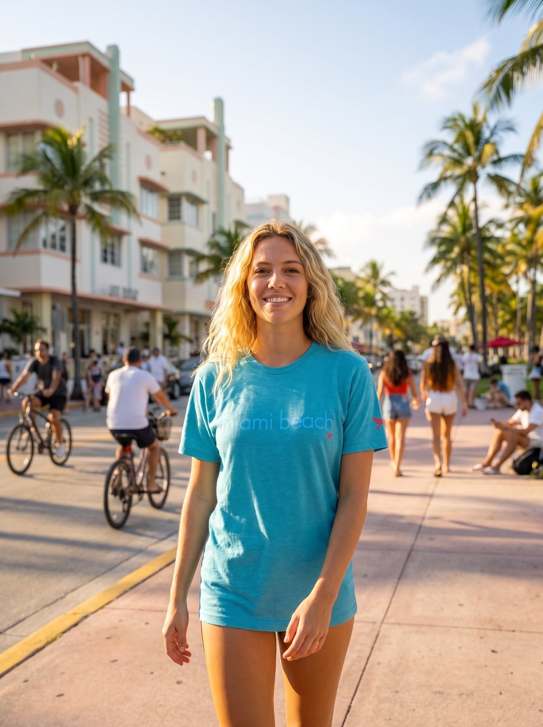 Miami Beach T-Shirt | Heather Aqua Edition — Bella+Canvas
