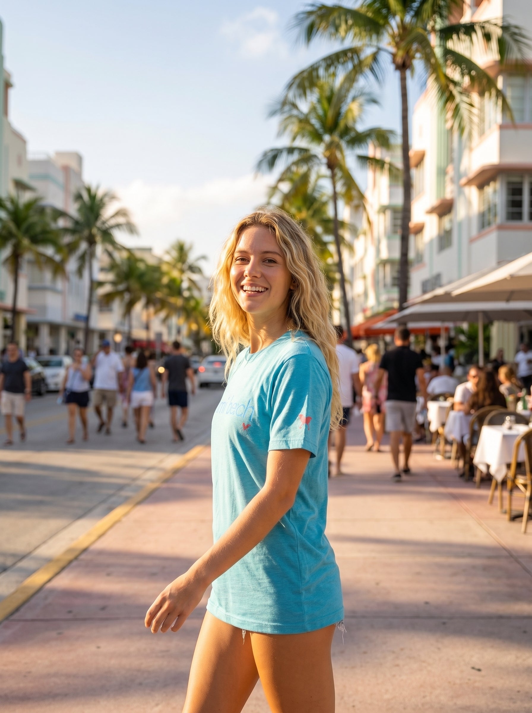 Miami Beach T-Shirt | Heather Aqua Edition — Bella+Canvas