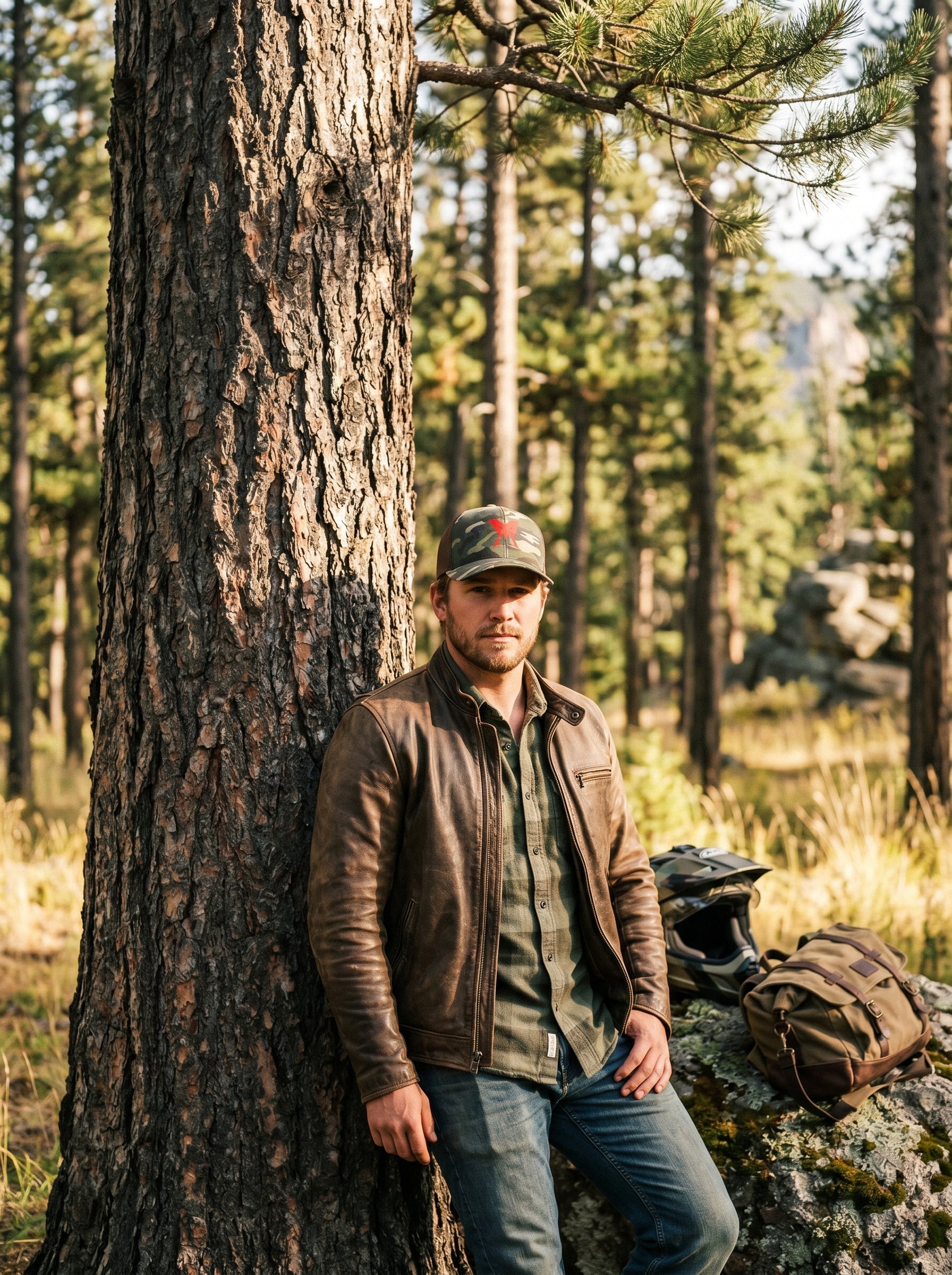Camouflage trucker hat
