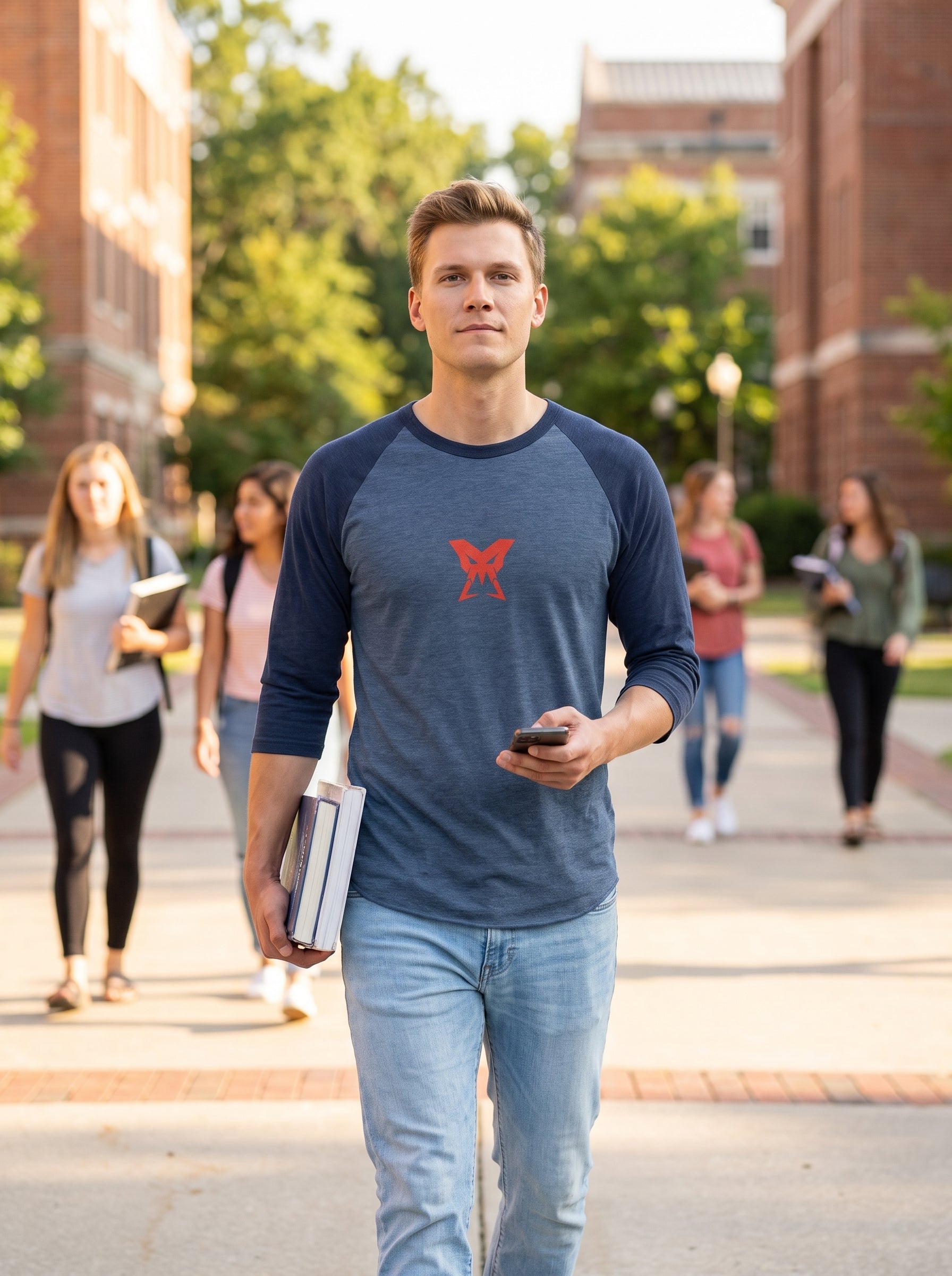3/4 sleeve raglan shirt