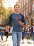 3/4 sleeve raglan shirt
